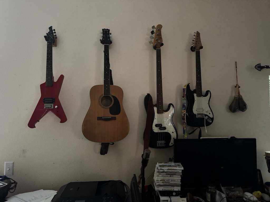 Jean on guitar